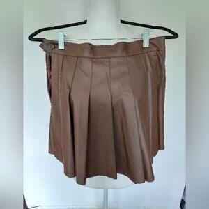 Kendall + Kylie Brown PU Skirt